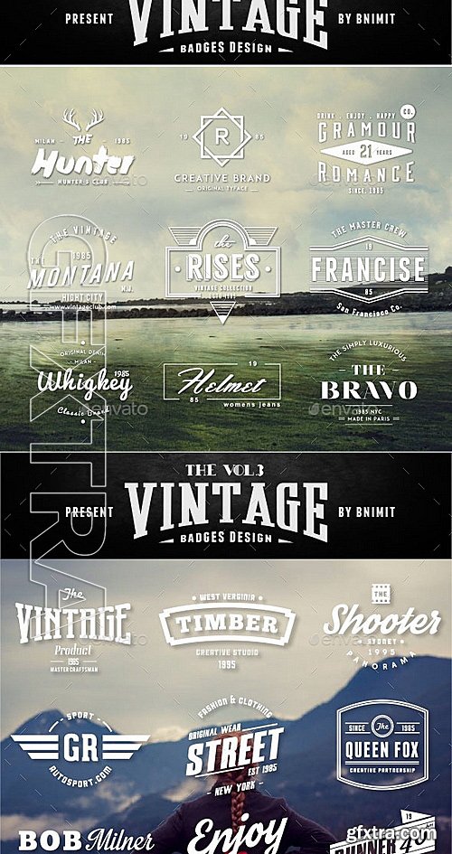 GraphicRiver - Bundle Badges 81 Vintage logo