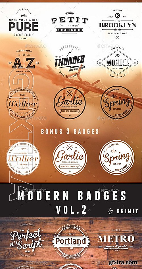 GraphicRiver - Bundle Badges 81 Vintage logo