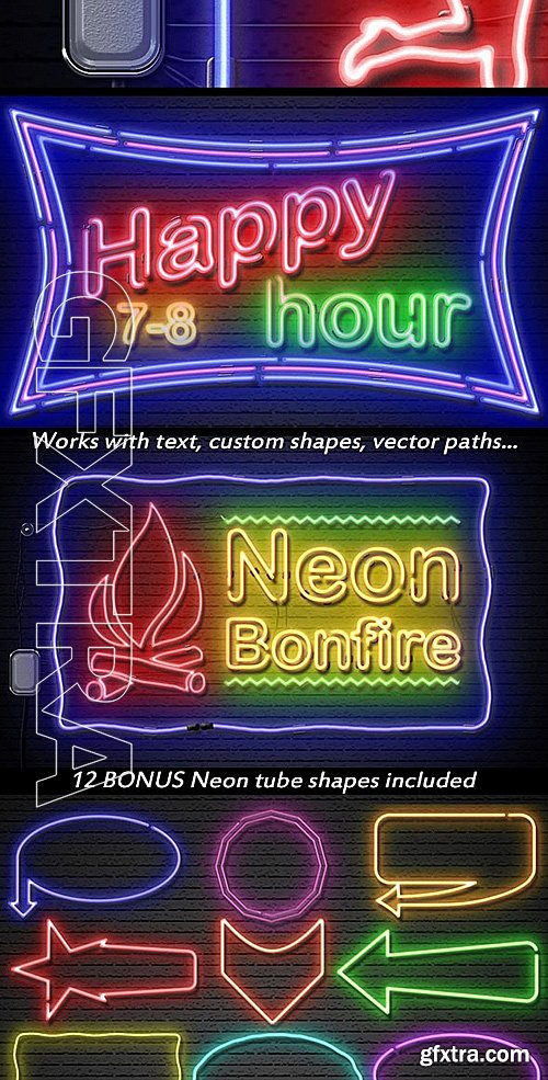 GraphicRiver - Complete Neon Signage Kit 12663196