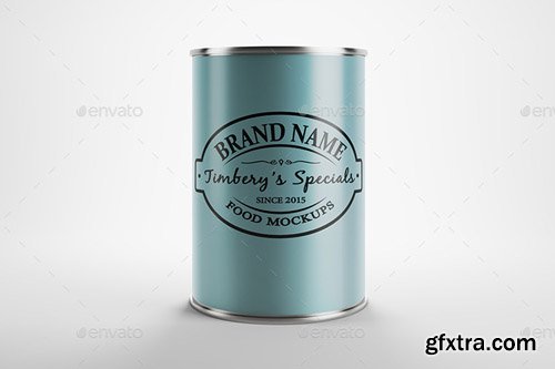 Graphicriver - Metal Can Label Mockup 12465865