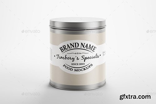 Graphicriver - Metal Can Label Mockup 12465865