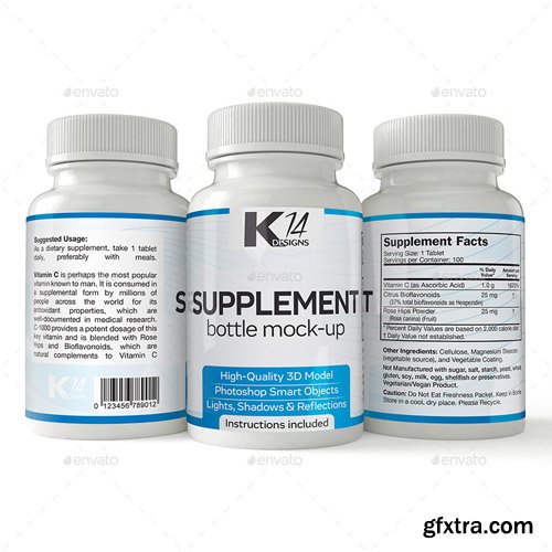 Graphicriver - Supplement Bottle Mock-Up 12475966