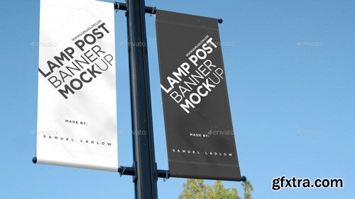 Graphicriver - Lamp Post Banner Mockup 12326780