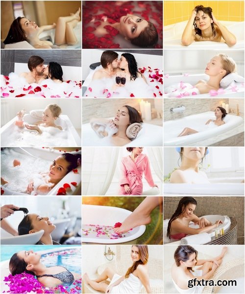 Collection woman girl couple people in the water swimming bath procedure 25 HQ Jpeg