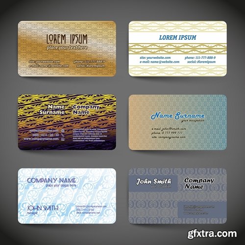 Collection of vector image flyer banner brochure business card #6-25 Eps