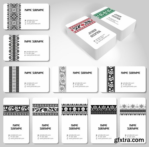 Collection of vector image flyer banner brochure business card #6-25 Eps