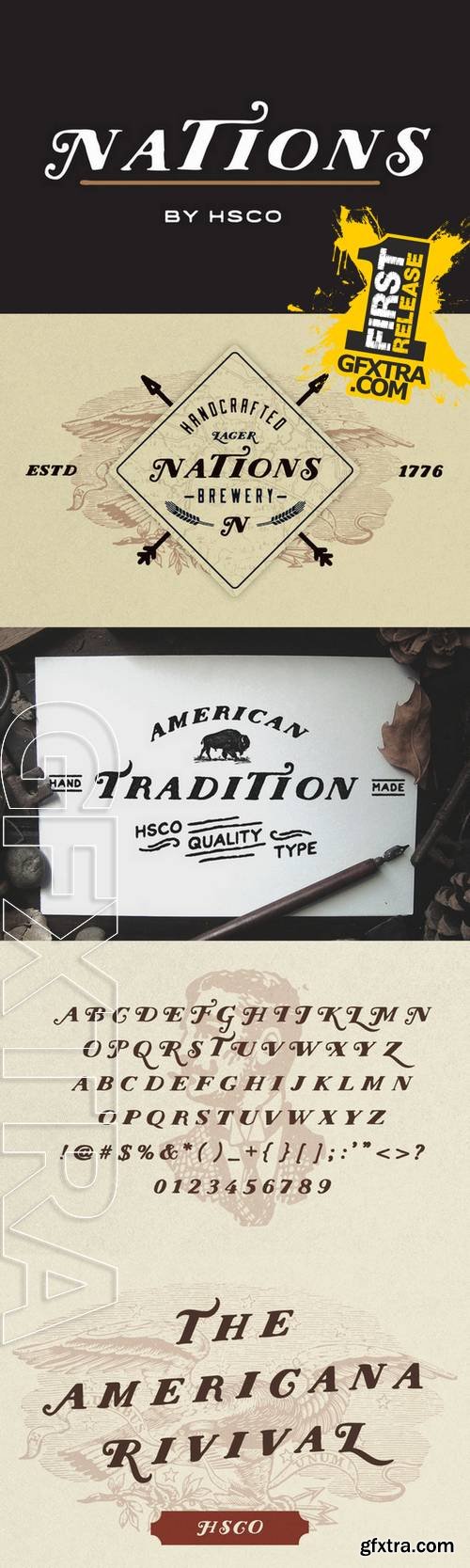 Nations - Hand Drawn Font - CM 299942