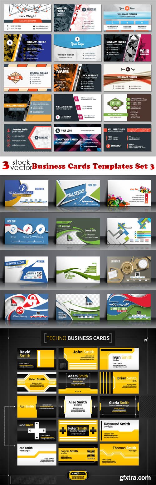Vectors - Business Cards Templates Set 3