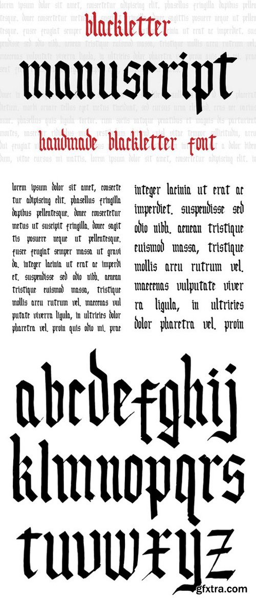 CM - Handmade blackletter font 360347