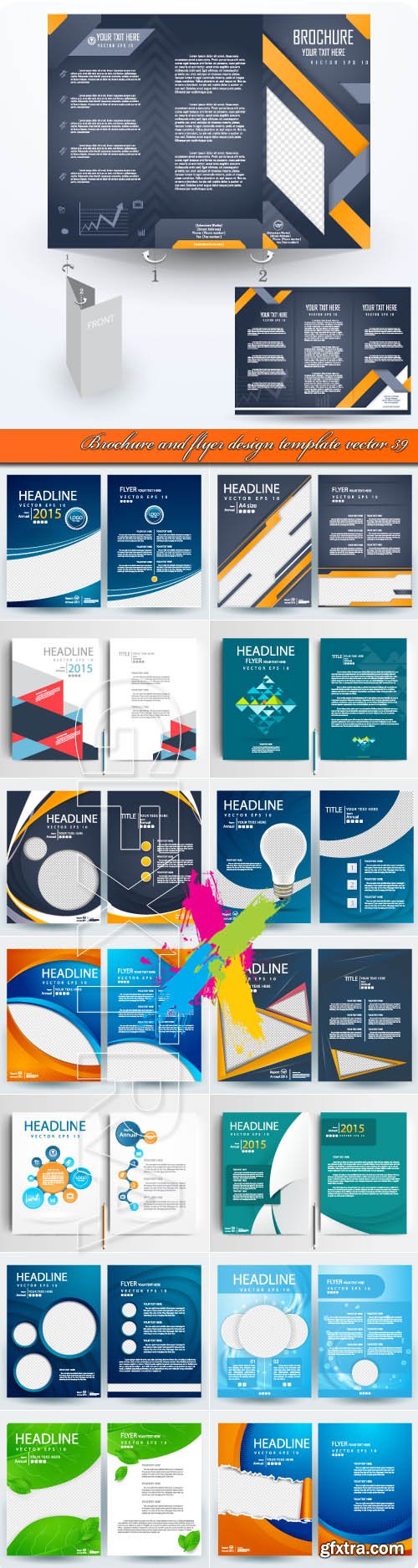 Brochure and flyer design template vector 39