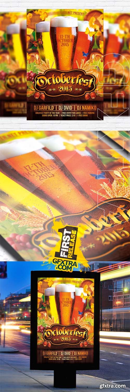 Octoberfest – Flyer Template + Facebook Cover