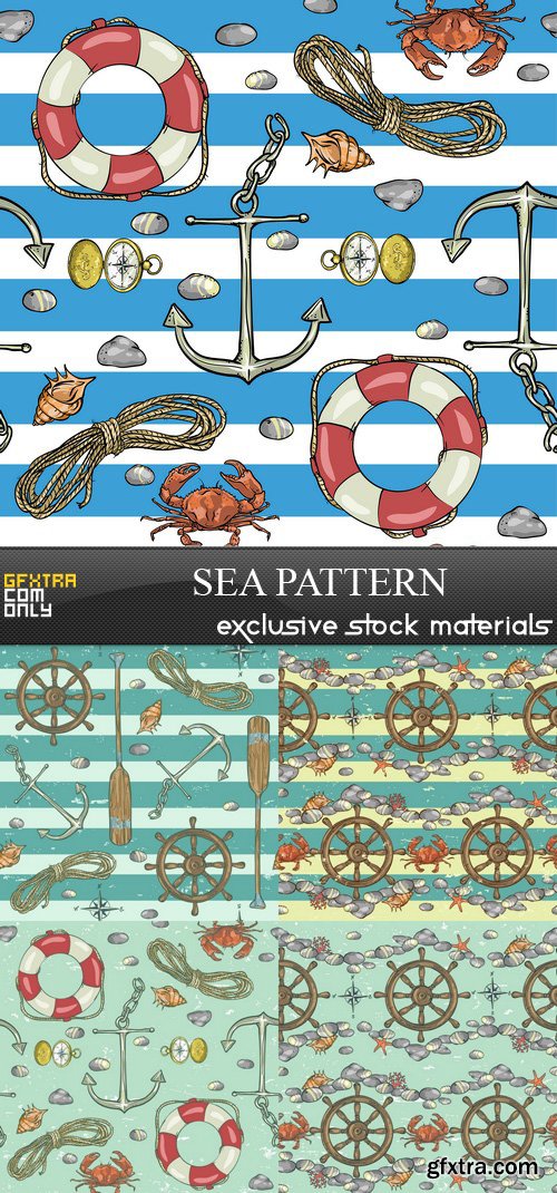 Sea Pattern - 5xEPS