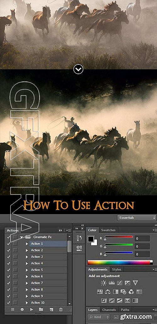 GraphicRiver - 50 Pro Cinematic Photoshop Action FX