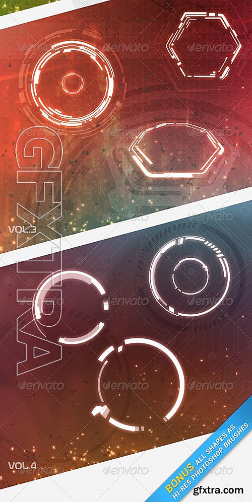 GraphicRiver - Hi-Tech HUD Quad Bundle 7568128