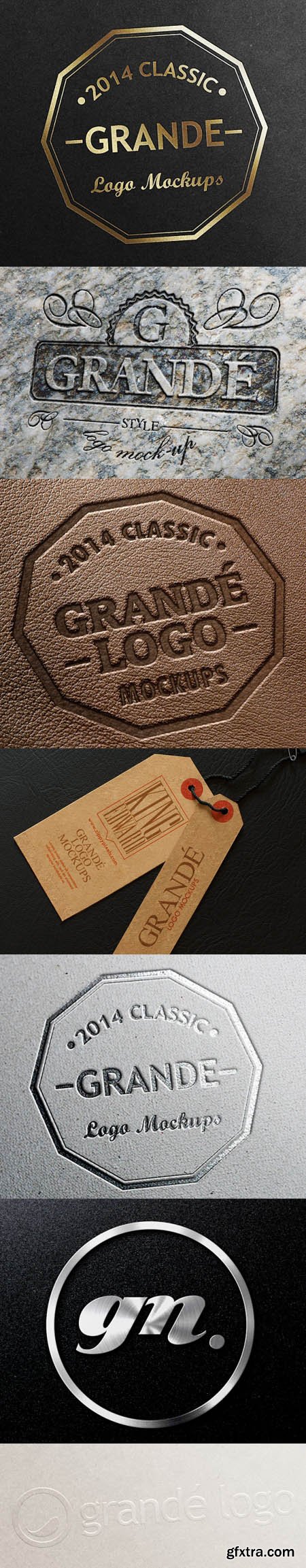 7 Photorealistic Logo PSD Mockups