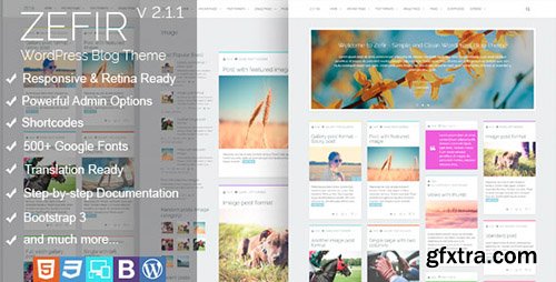 ThemeForest - Zefir v2.0 - Simple and Clean WordPress Blog Theme - 7650213