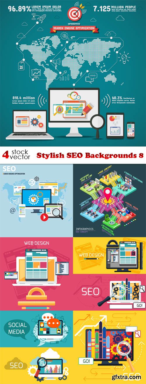 Vectors - Stylish SEO Backgrounds 8