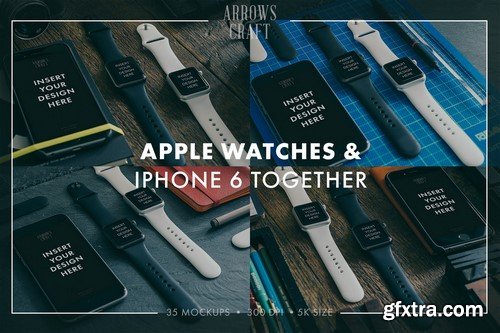 CM - Arrows And Craft Apple Watch Mock-Up Bundle