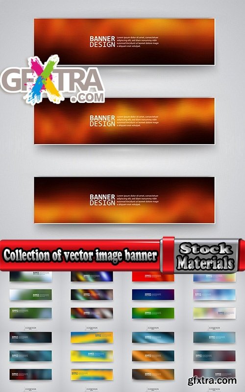 Collection of vector image flyer banner brochure business card #7-25 Eps