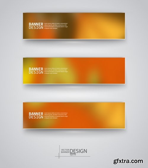 Collection of vector image flyer banner brochure business card #7-25 Eps