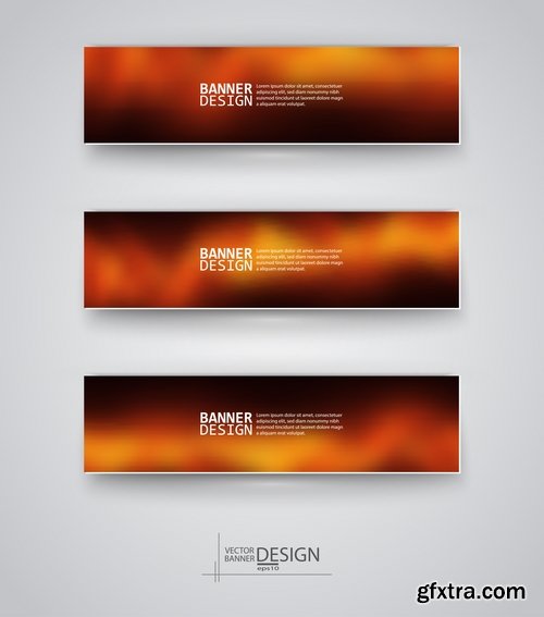 Collection of vector image flyer banner brochure business card #7-25 Eps