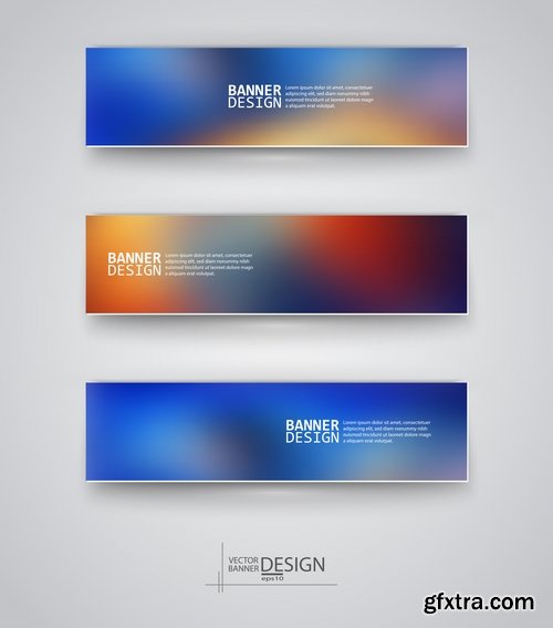 Collection of vector image flyer banner brochure business card #7-25 Eps