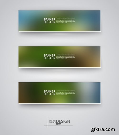 Collection of vector image flyer banner brochure business card #7-25 Eps