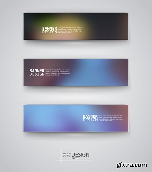 Collection of vector image flyer banner brochure business card #7-25 Eps