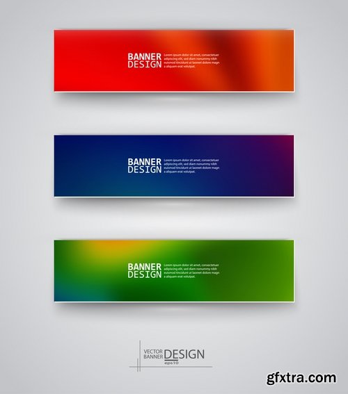 Collection of vector image flyer banner brochure business card #7-25 Eps