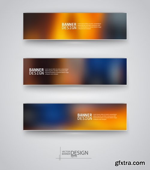 Collection of vector image flyer banner brochure business card #7-25 Eps