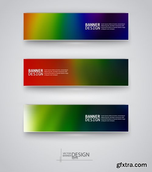 Collection of vector image flyer banner brochure business card #7-25 Eps