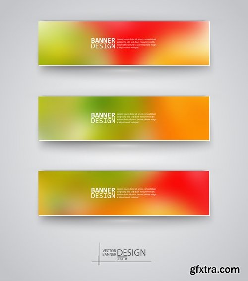 Collection of vector image flyer banner brochure business card #7-25 Eps