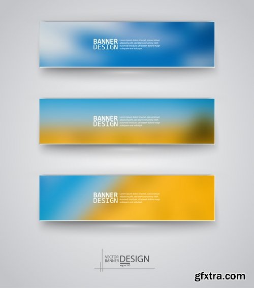 Collection of vector image flyer banner brochure business card #7-25 Eps