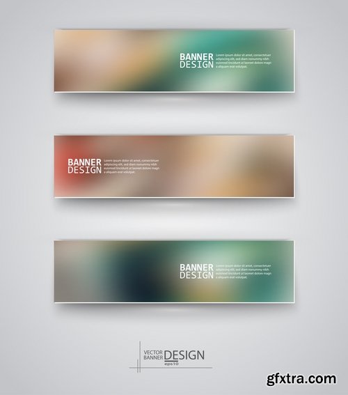 Collection of vector image flyer banner brochure business card #7-25 Eps