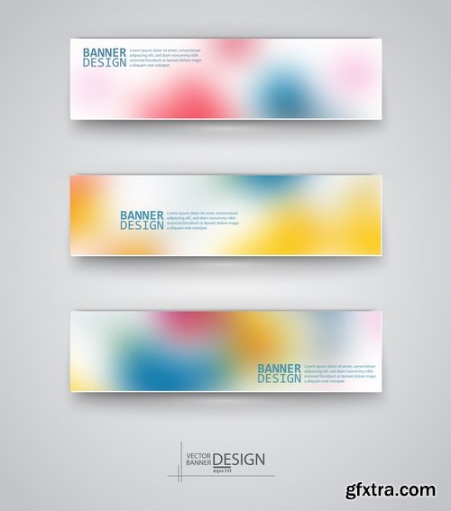 Collection of vector image flyer banner brochure business card #7-25 Eps