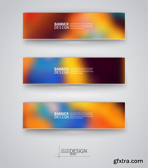 Collection of vector image flyer banner brochure business card #7-25 Eps