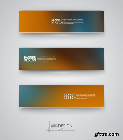 Collection of vector image flyer banner brochure business card #7-25 Eps