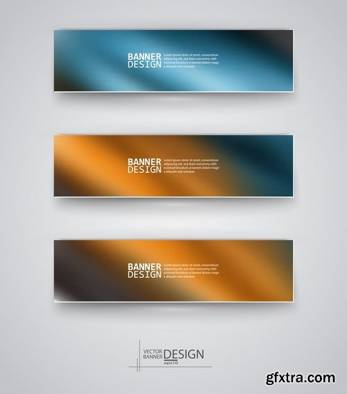 Collection of vector image flyer banner brochure business card #7-25 Eps