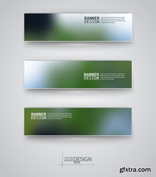 Collection of vector image flyer banner brochure business card #7-25 Eps