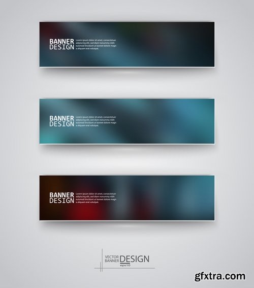 Collection of vector image flyer banner brochure business card #7-25 Eps