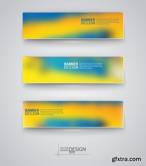 Collection of vector image flyer banner brochure business card #7-25 Eps