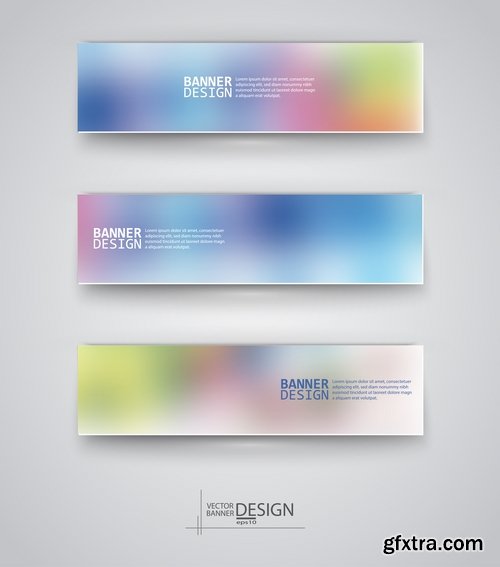 Collection of vector image flyer banner brochure business card #7-25 Eps