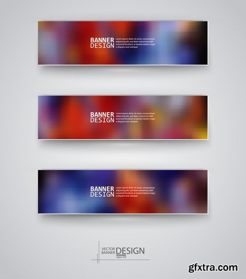 Collection of vector image flyer banner brochure business card #7-25 Eps