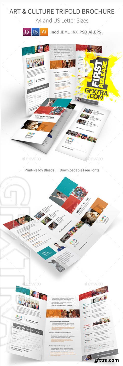 Art and Culture Trifold Brochure - Graphicriver 12059977