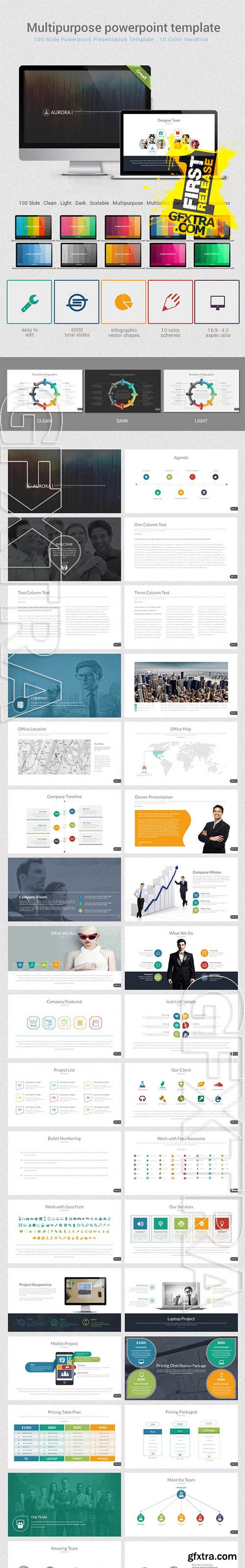 Aurora - Multipurpose Powerpoint Template - Graphicriver 11119275