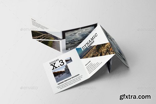 Graphicriver - Square Trifold Brochure Mockups 12437607