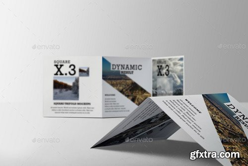 Graphicriver - Square Trifold Brochure Mockups 12437607