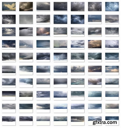 CM - 80 Rain Clouds Photoshop Overlays 360402