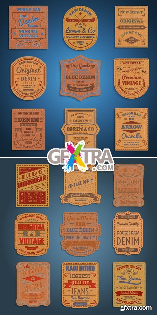 Jeans Labels Vector