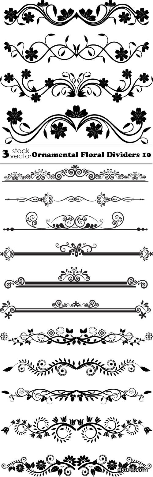 Vectors - Ornamental Floral Dividers 10